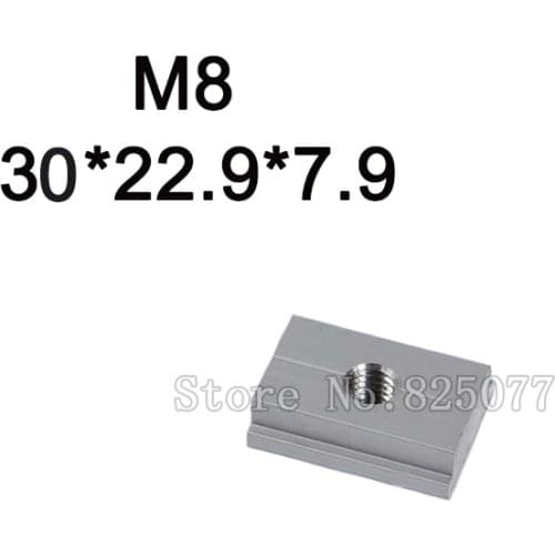 Free Shipping 10pcs/lot M8 T-Slider for T-slot for Various Woodworking Jigs 30*22.9*7.9mm CP550