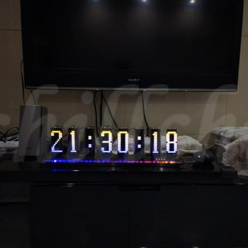 RGB pseudo-glow lamp clock + music spectrum display Fashion gift DIY desktop plaything boyfriend/girlfriend present