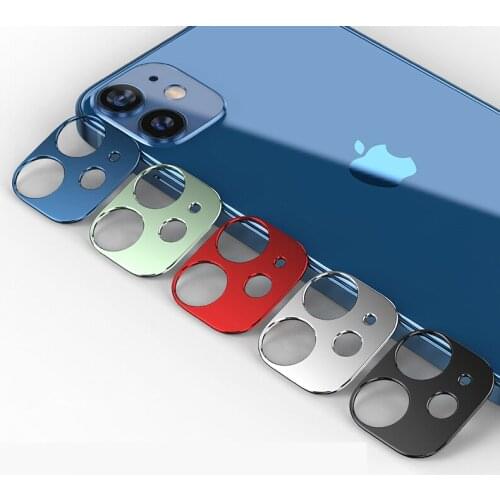 For iPhone 11 12 Pro Max Back Camera Lens Tempered Glass Film For iPhone 12 mini Case Cover Protection Ring Screen Protector