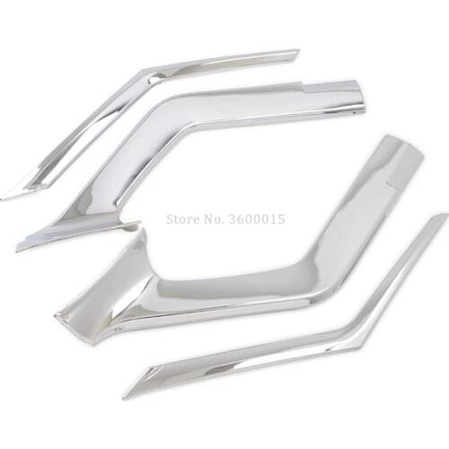 For Nissan X-Trail Rogue 2014 2015 2016 2017 ABS Chrome Front Upper Lower Bumper Grill Grille Cover Trim Molding Car Accessories