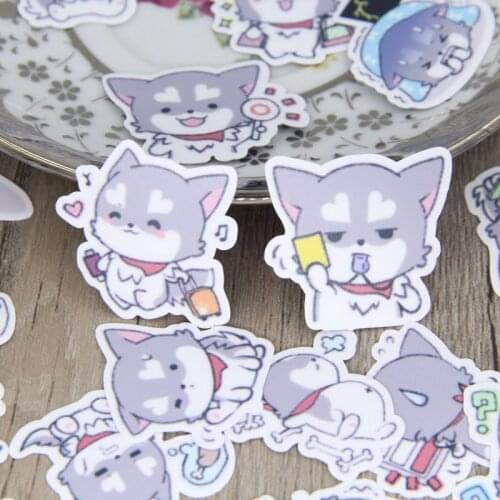 40 pcs for Cute Cartoon Springer Spaniel Dog Expression Notebook Laptop Motorcycle Luggage Photo Album Toy Notes Sticker