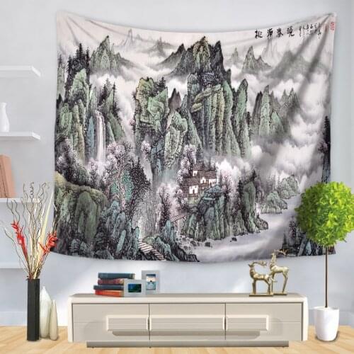 Art Mountains Landscape Forests Tapestry Wall Hanging Tapestries Hippie Hippy Wallpaper Home Decoration Table Cloth tapiz pared