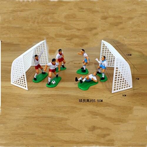 New 1 Set Soccer Game Cake Topper Birthday Kids Doll Toy Home Decor Football Baking Cupcake Party Supplies for Cake Decoration