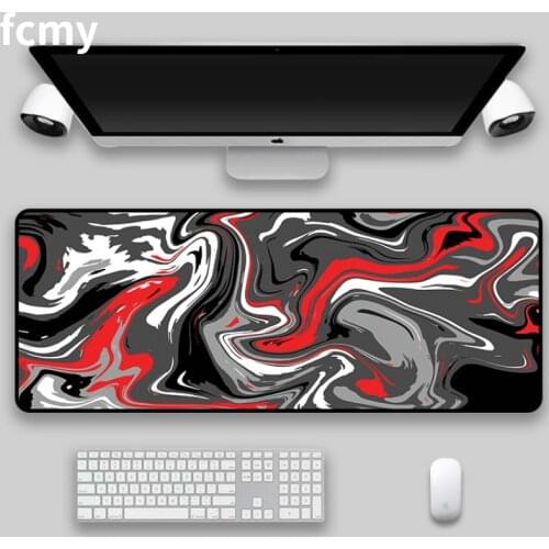 Art Table Mats Personalized Fabric Mouse Pad Office Carpet Desk Pad Mouse Mat Black Big Mousepad Rubber Mat for Computer Table
