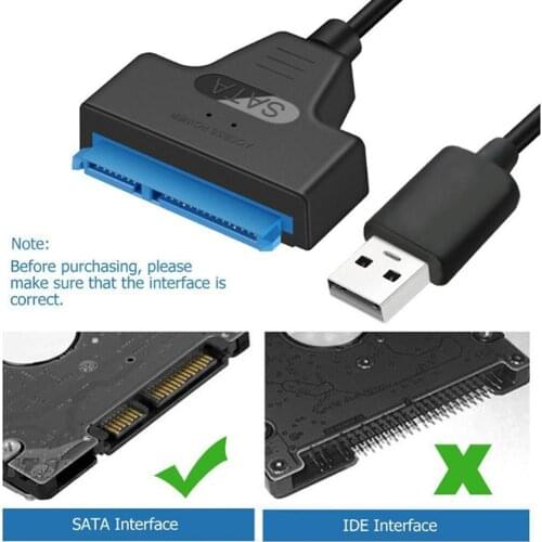 USB 2.0 to SAT 22pin (7pin+15pin) Easy Drive Cable Adapter Cable 20cm up to 3TB hard drives 480Mbps converter Cable IN STOCK