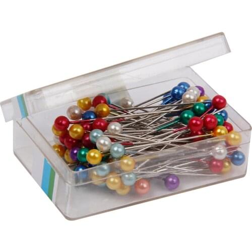 New Arrivals 2015 80 Colorful Pearl Head Dressmaking Sewing Pins Wedding Florists Tailor Craft