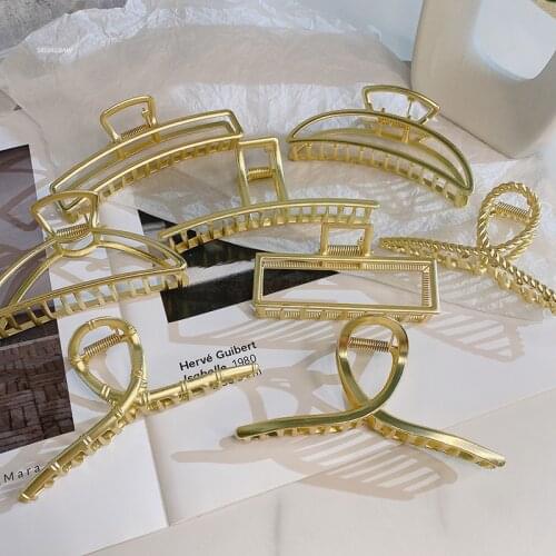 Fashion Claw Clip Women Hair Clips Elegant Geometry Shape Metal Hairclip Girls Hair Accessories Hair Barrettes Hair Clips New