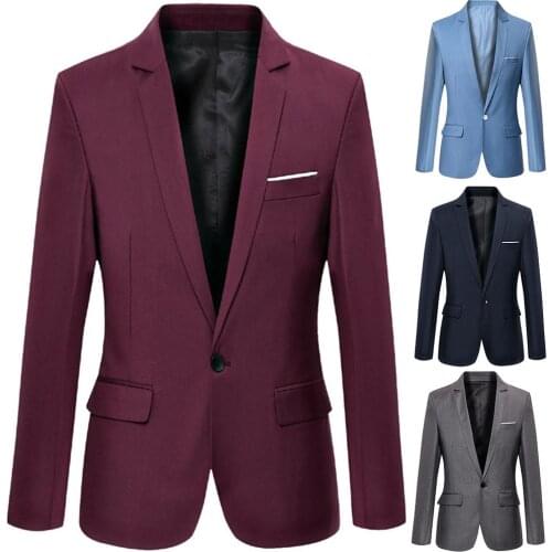 Men Business Blazers Spring Autumn Formal Mens Coat Male Fashion Solid Color Blazer Long Sleeve Lapel Slim and Fits платье пи
