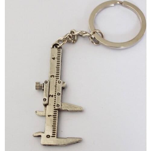 New fashion car key mini vernier caliper keychain car turbo key chain wholesale
