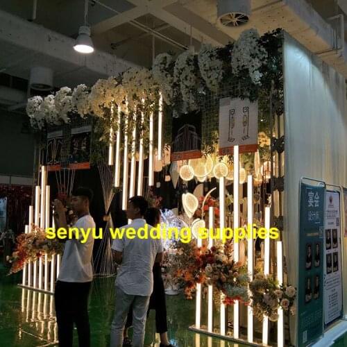 New style event flower wall rose and hydrangea with lightting wedding backdrop stands for event decoration senyu00133