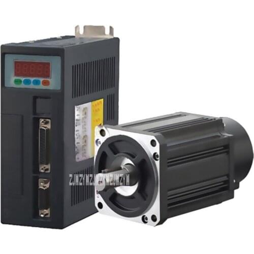 New Arrival 750W AC Servo Motor 220V 19mm 0.75KW AC SERVO MOTOR & DRIVER 3000RPM 2.39N.M 80ST-M02430 Matched Servo Driver Hot