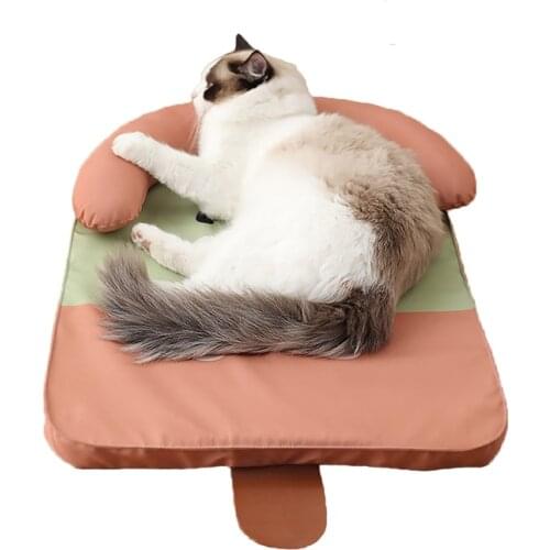 Pet Cat Litter Summer Cooling Popsicle Waterproof Kennel with Pillow Removable and Washable Bite Resistant Cat Bed Pet Supplies