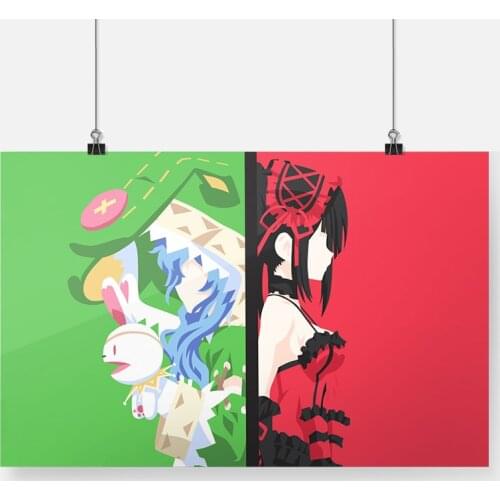 Date a Live Yoshino Kurumi Anime Poster Framed Wooden Frame Canvas Painting Wall Art Decor Bedroom Study Home Decoration Prints