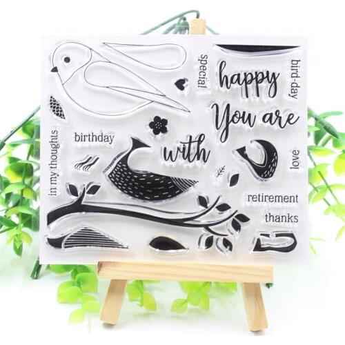 Bird Transparent Clear Silicone Stamps for DIY Scrapbooking/Card Making/Kids Fun Decoration Supplies