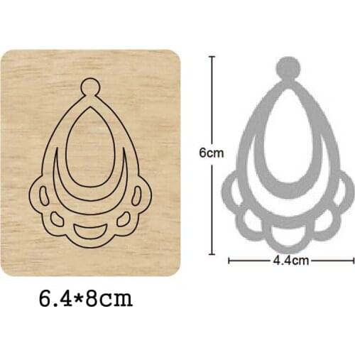 Luxurious Earring Eardrop Wooden Mold Wood Dies For DIY Leather Cloth Paper Craft Fit Common Die Cutting Machines on the Market