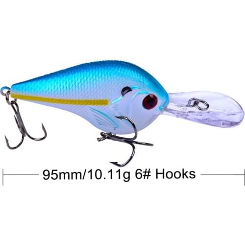1pcs Crank Fishing Lure 9.5cm 10g Swimbait Crankbait Diving 1.5m-3m Artificial Hard bait Bass Fish wobbler lures Fishing Tackle