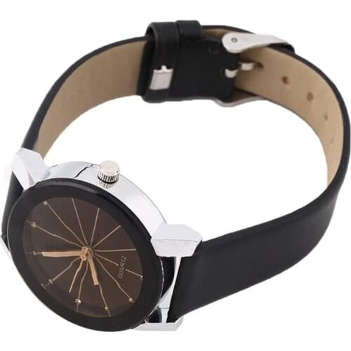 Fashionable Wrist Watch Man Women Lovers Couple Luxury Quartz Movement Needle Time Wrist Watches PU Leather Band Valentine Gifts