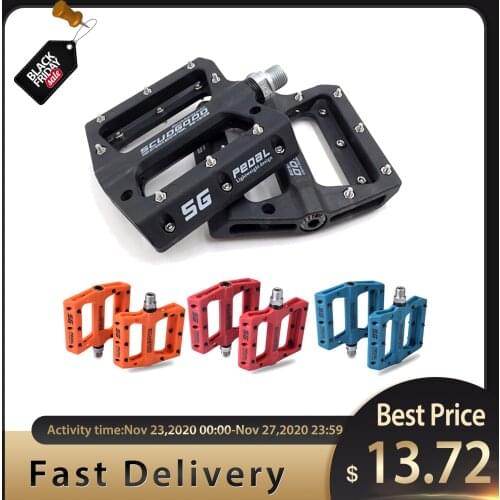 Ultra-light rockbros pedaMountain Bike Bicycle Pedals Nylon Fiber 4 Colors Big Foot Road Bike Bearing Pedals Bicycle Bike Parts