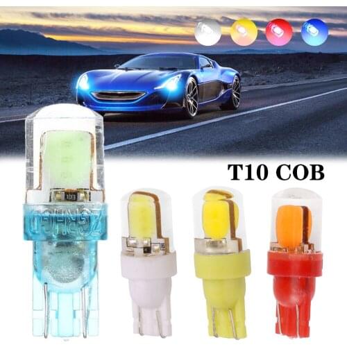 T10 LED Car Light Bulb White Yellow Red Blue 5SMD Wedge 2W T10 194 168 W5W Width Indicator Light LED Bulb Car Accessories