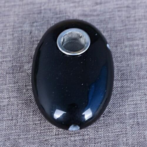 Natural Obsidian Oval Crystal Pipe Quartz Banger Pipes for Smoking Weed Smoking Accessories Dab Rig Banger Weed Accessories