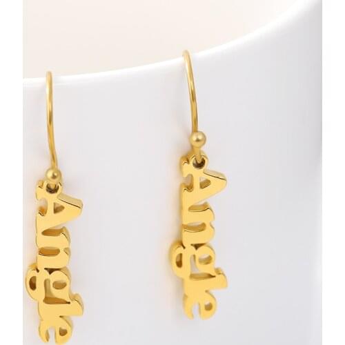 Dangle earrings (choose from 14fonts)