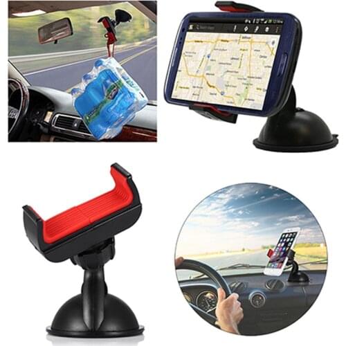 360 degree Rotated Car Holder Windshield Mount Bracket Stand for Mobile Cell Phone GPS