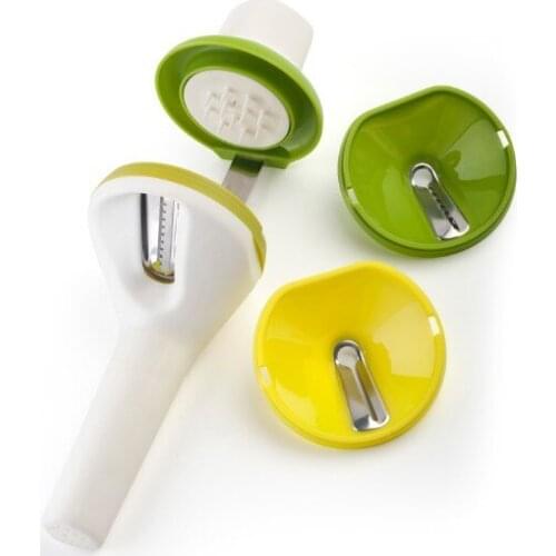1PC Multifunctional Rotating Spiral Handheld Vegetable Fruit Spiral Cleaver Kitchen Accessories Tools 3 in 1 Grater Hand OK 0480