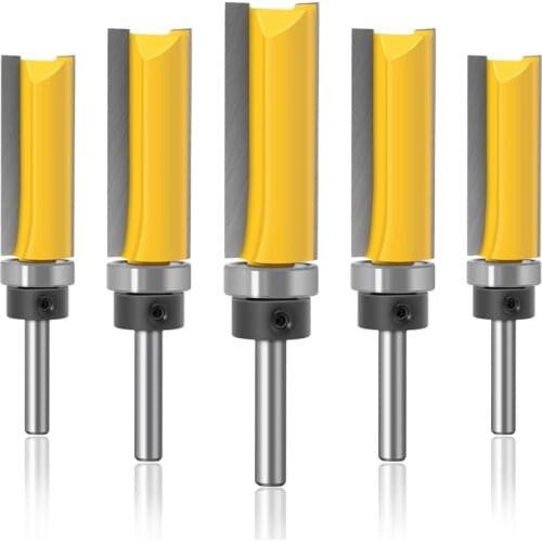 1pcs Trimming Machine Milling cutter With Bearing Straight Knife Woodworking Milling Cutter Shank Trimming Machine