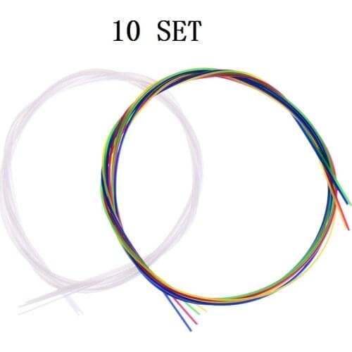 10 Pack Ukulele Strings Set Colorful Nylon Strings for 21/23/26 Inch Ukulele Universal