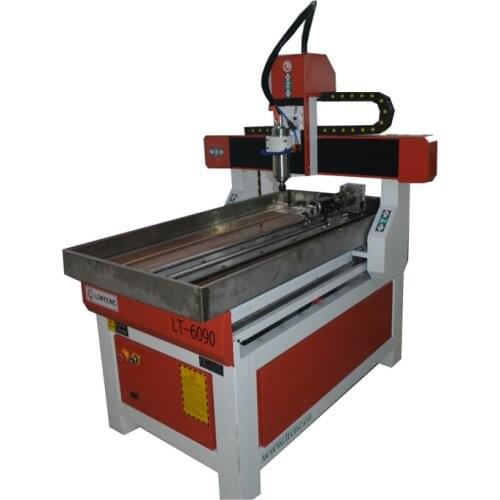 4axis Mini CNC wood Router 6090 2200w metal Engraving Milling Machine with water tank and cutter collet