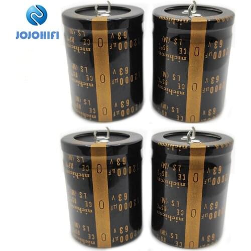 4pcs 63V/12000UF 12000UF 63V 35 * 45mm Pitch 10mm Audio Fever HIFI Audio Amplifier Filter Capacitor