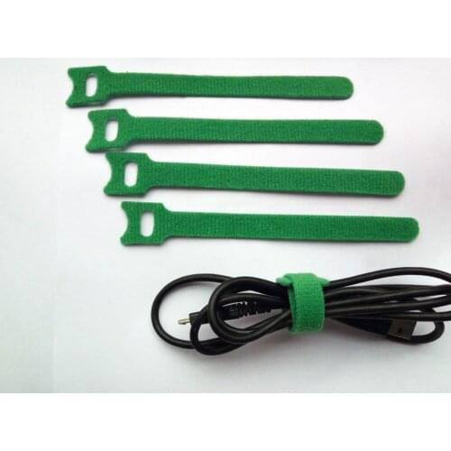 40pcs 300*12mm green Nylon Reusable Cable Ties with Eyelet Holes back to back cable tie nylon strap Magic hook loop organizer