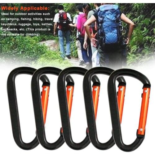 5PCS Large Carabiner Kettle Key Hook Toy Bag Buckle Multi-function Carabiner Load Bearing For Camping Riding Mountaineering