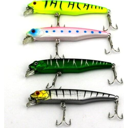 8pcs/lot Crap Minnow Fishing Lure Fly Fishing Sample Fishing Tackle Swimbait 10.5cm 15.4g Fishing Tackle Hooks Crankbait (MI042)