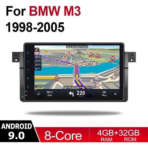 2 din Android 9.0 Octa Core 4GB RAM Car DVD For BMW M3 1998~2006 GPS Radio BT Navi MAP Multimedia player system WIFI HD Screen