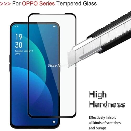 9D Full Glue Cover Tempered Glass For OPPO Reno R19 C1 AX5 AX7 Screen Protector For OPPO Realme U1 2 Pro Protective Film Glass