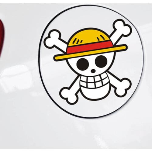 Car Sticker ONE PIECE Pirates Flag Funny Creative Decals For Fuel Tank Cap Waterproof Auto Tuning Styling Vinyls D11