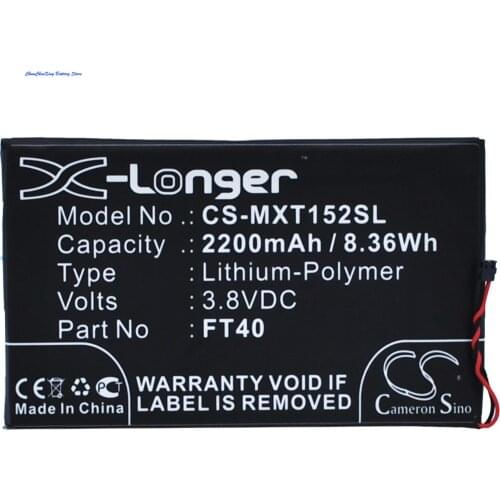 Cameron Sino 2200mAh Battery ET40, FT40, SNN5955A, SNN5956A for Motorola MotoE 2nd, XT1077, XT1079, XT1526, XT1528