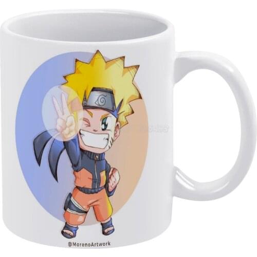 Anime Boy White Mug 11 Oz Funny Ceramic Coffee/Tea/Cocoa Mug Unique Gift Anime Manga Superhero Comics Chibi Moreno Artwork Moren