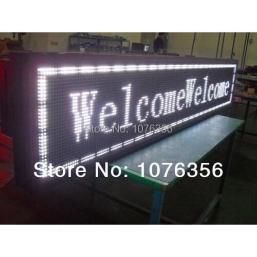 Free shipping semi-outdoor white color led sign with USB port 41*105cm