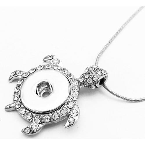 Turtles snap button jewelry pendant Necklace NX6667 (fit 18mm 20mm snaps)