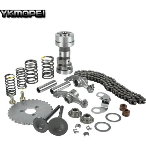 Motorcycle Cylinder Head Parts Camshaft Intake Exhaust Valve Springs Rocker Timing Chain For lifan 125cc Horizontal Engine