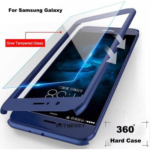 360 Degree Full Case Cover For Samsung Galaxy S6 edge j7 MAX Plus A710 J5 2017 J310 J5 J7 PRO With Glass Case shell Phone