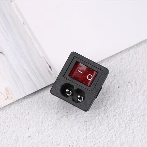 Red Rocker Switch Fused Inlet Power Socket Fuse Switch Connector Plug Connector Hot Sale