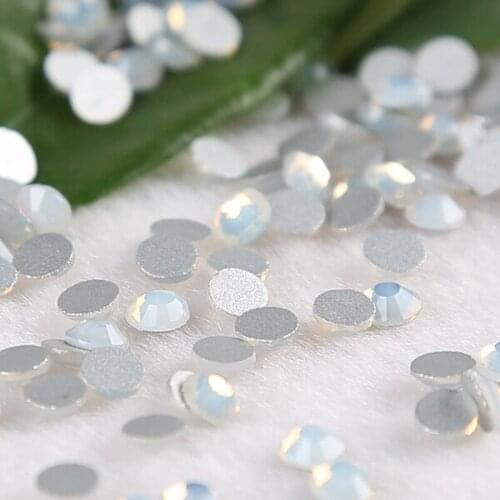 1440PCS SS3 Nail Crystal Non HotFix Snow Opal Rhinestone wallpaper flatback DIY Rhinestones