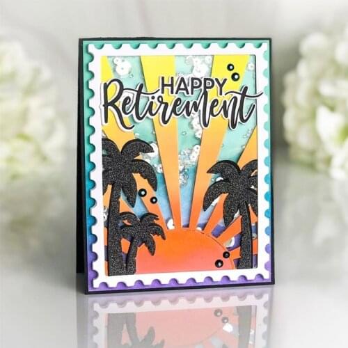 Sunrise/sunset Coverplate Card Frame Metal Cutting Dies New 2021 Sunrise/sunset Background Card Frame Scrapbook Die Cuts