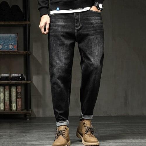 Mens Jeans Long Stretch Harem Trousers Loose Plus Size Jeans New Cotton Loose Brand High Quality Denim Jeans For Man