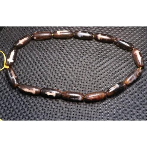 Set of 15 Unique Magic Power Tibetan Old Agate Mercy Kwan Yin dZi Bead Amulet 5A Timestown UPD22