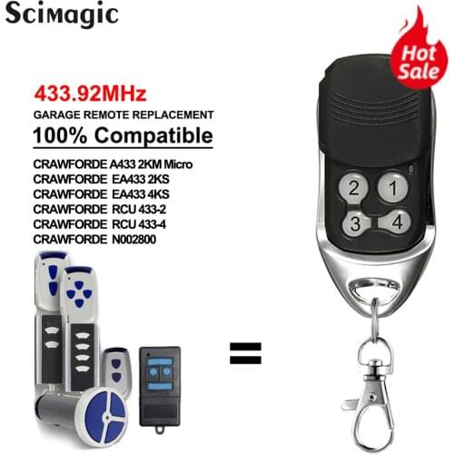 Normstahl Crawford Remote Control 433mhz Garage Door Opener Crawford Remote Garage Door Replacement For EA433 2KS 4KS RCU433-2
