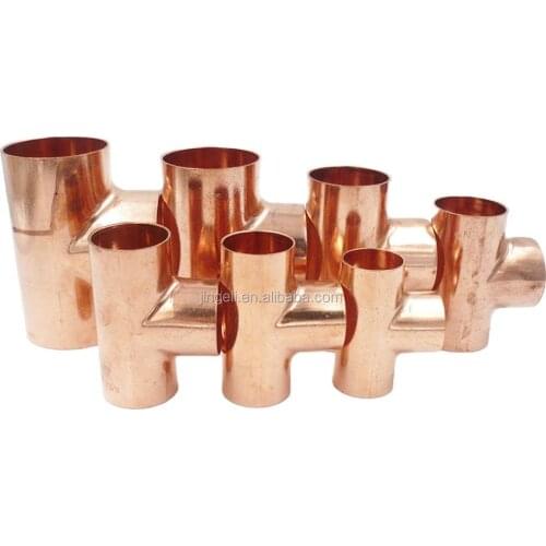 Red copper equal tee 1/4"